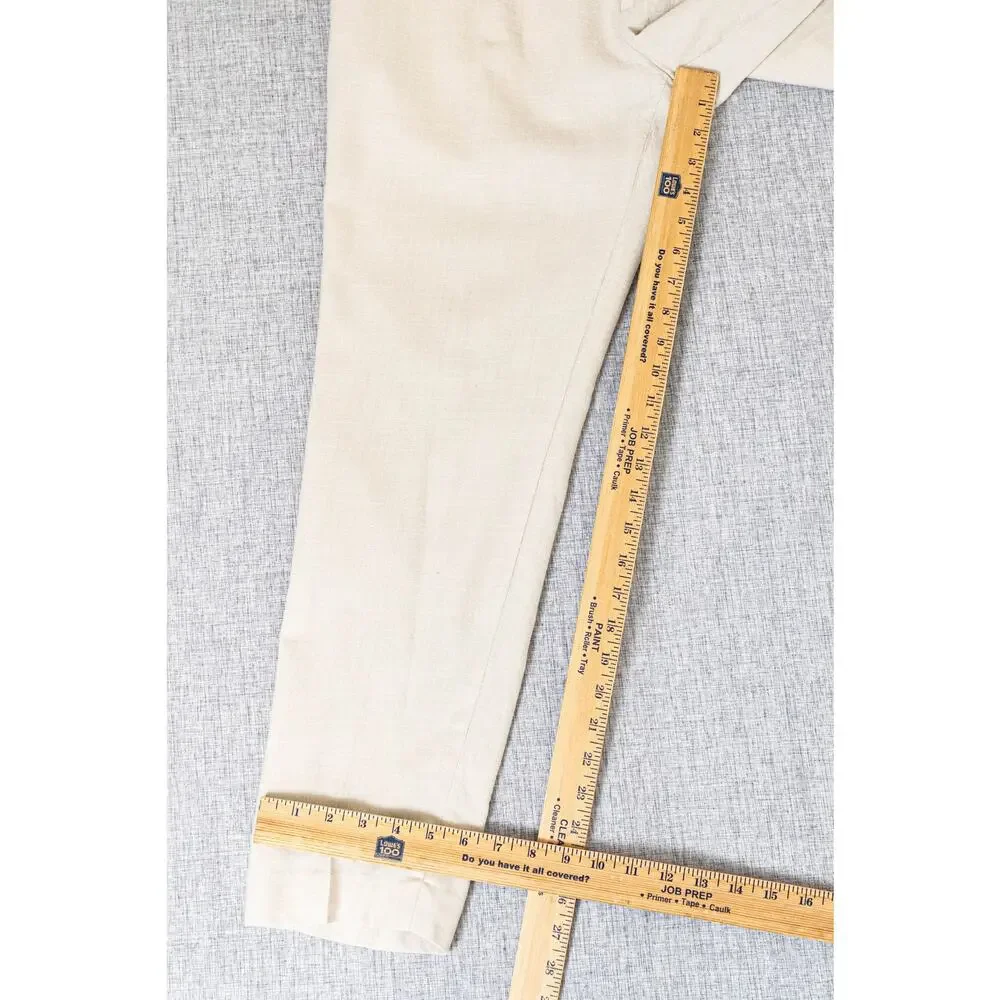 J.Crew Ludlow Slim Pleated Suit Pant Italian Wool Linen Silk 34